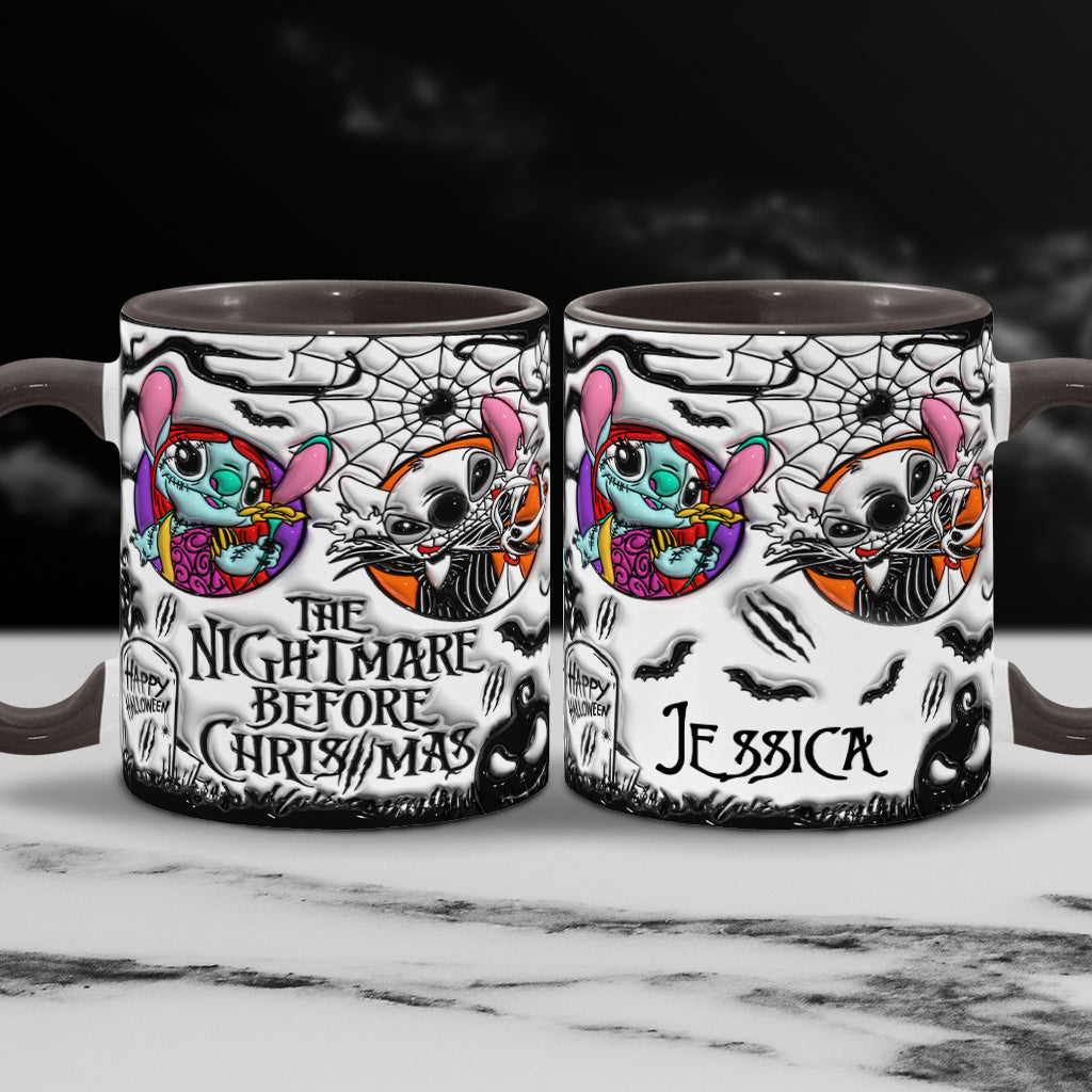 Personalized Nightmare Before Christmas Accent Mug for Gifts Accent Mug GradoCreations