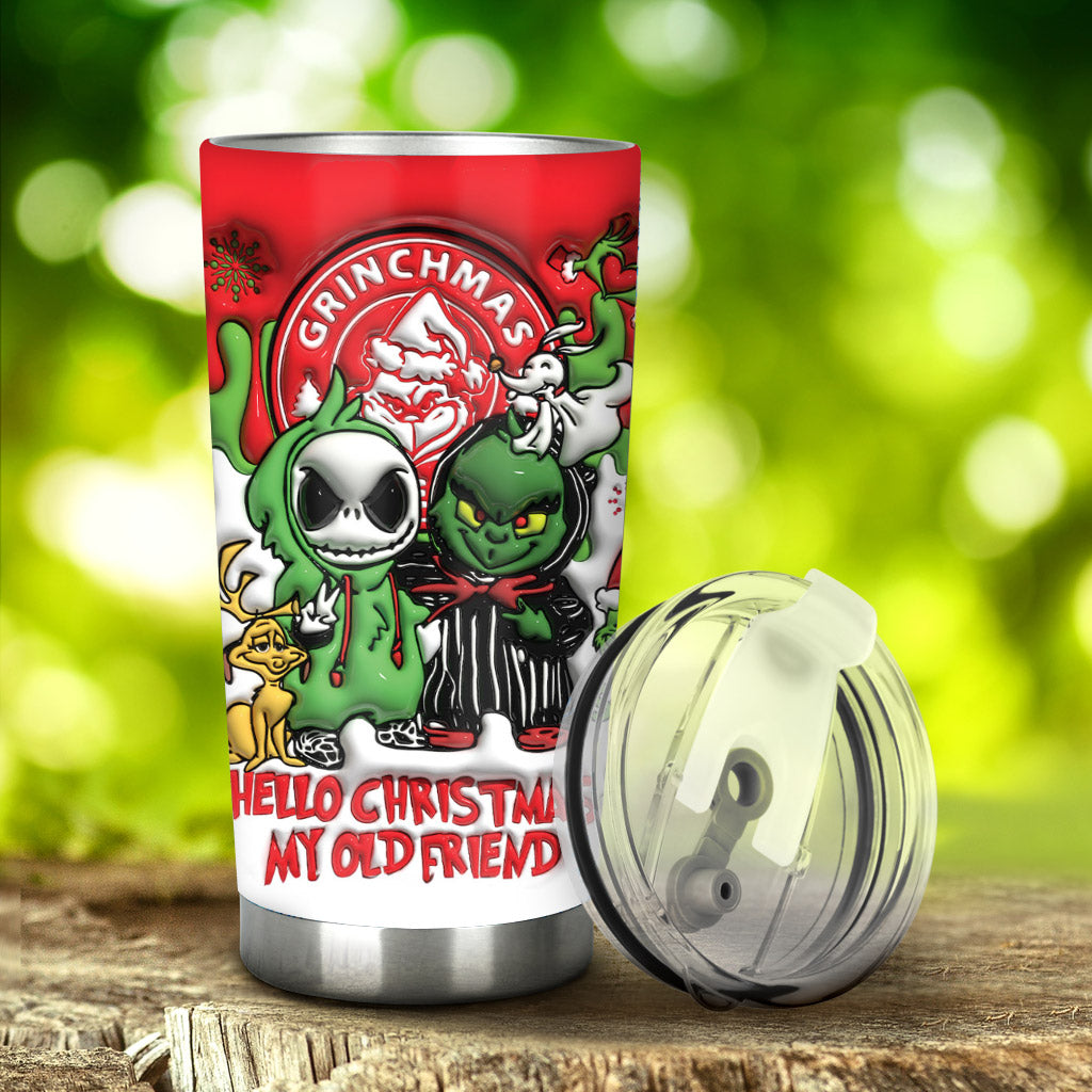 Personalized Grinch Christmas Tumbler with Custom Name Gift Tumbler GradoCreations