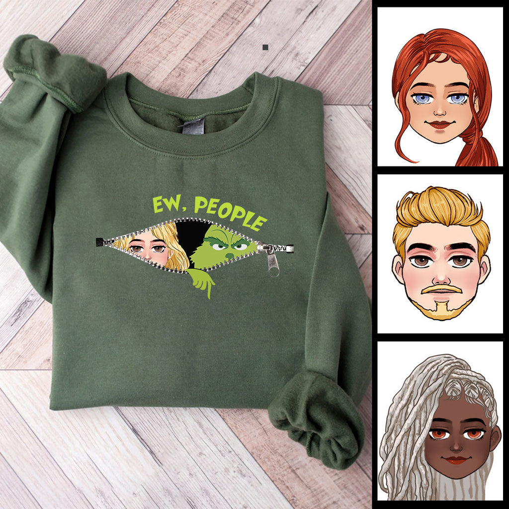 Personalized Green Mischief All-Over Christmas Shirt Gift All Over Shirt GradoCreations