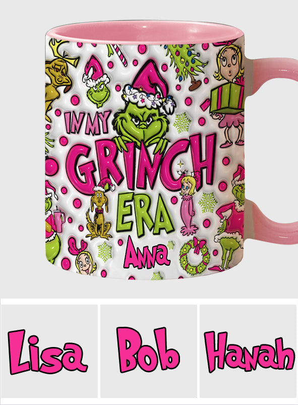 Personalized Grinch Accent Mug Custom Name Holiday Gift Accent Mug GradoCreations