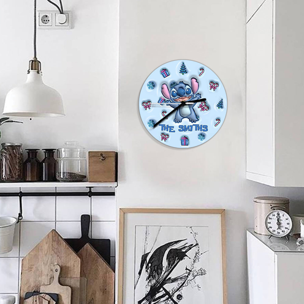 Personalized Ohana Wall Clock Custom Family Name Gift Wall Clock GradoCreations