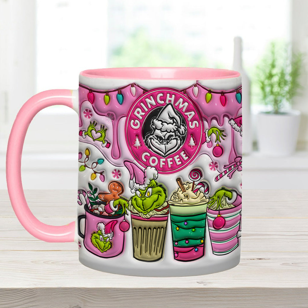 Personalized Grinchmas Coffee Accent Mug Custom Gift for Christmas Accent Mug GradoCreations