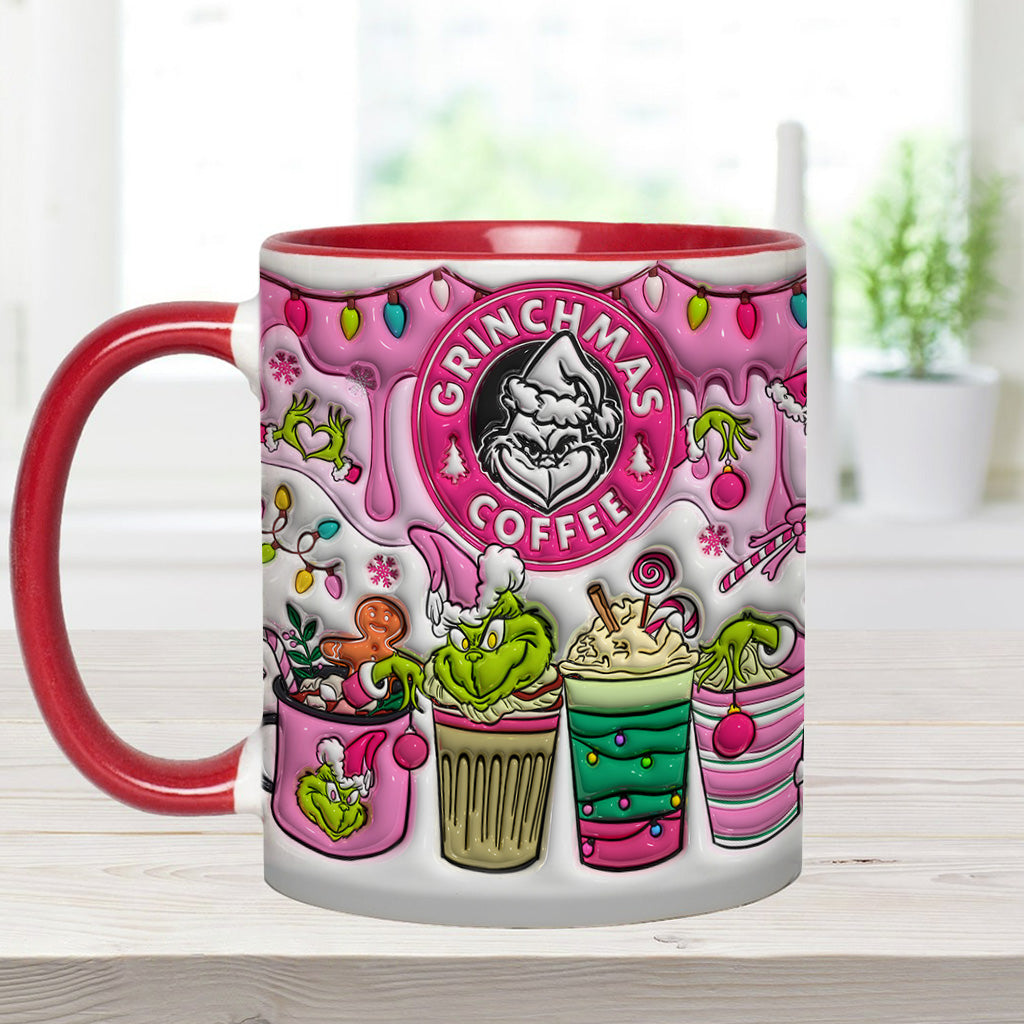 Personalized Grinchmas Coffee Accent Mug Custom Gift for Christmas Accent Mug GradoCreations