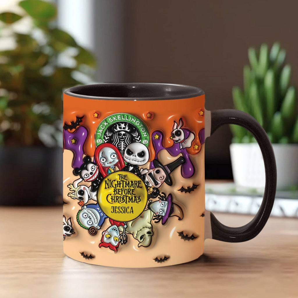 Personalized Nightmare Before Christmas Mug Custom Name Gift Accent Mug GradoCreations