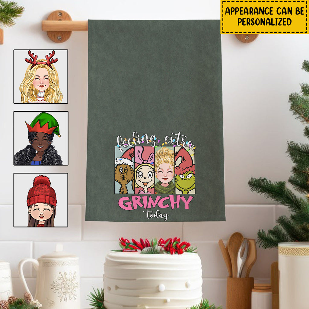 Personalized Grinch Christmas Towel Custom Design Gift Idea Towel GradoCreations