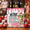 Personalized Grinch Tote Bag Custom Name Holiday Gift Tote Bag GradoCreations