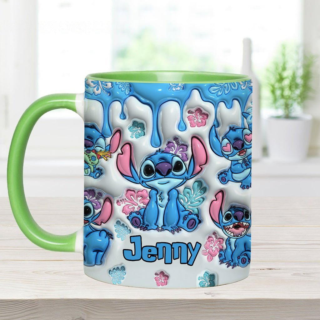 Personalized Ohana Accent Mug with Custom Name Gift for Family Accent Mug GradoCreations