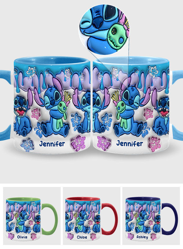 Personalized Ohana Accent Mug Custom Name Gift for Mom/Dad Accent Mug GradoCreations