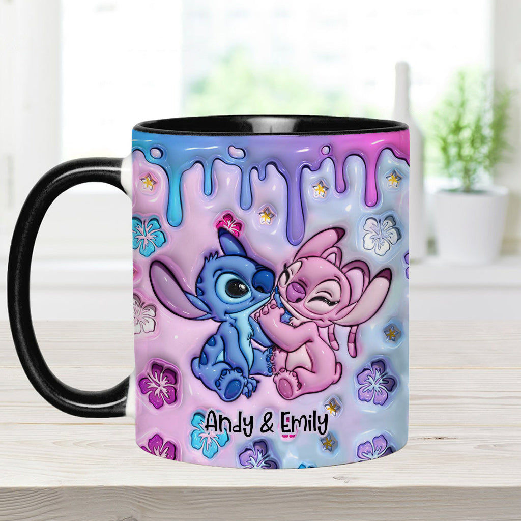 Personalized Ohana Accent Mug Custom Name Gift for Partner Accent Mug GradoCreations