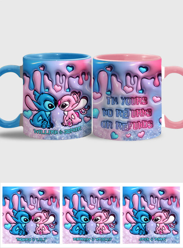 Personalized Ohana Accent Mug Custom Names Gift for Couple Accent Mug GradoCreations