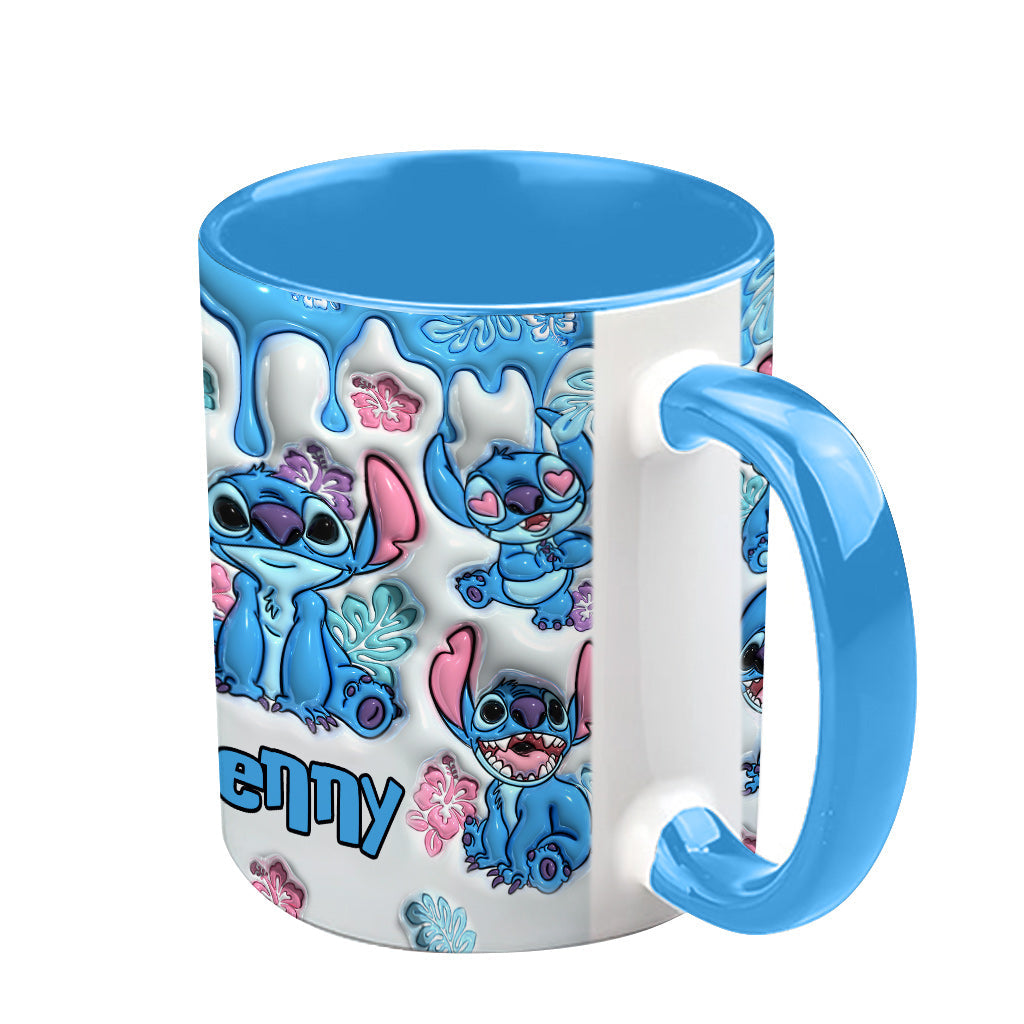 Personalized Ohana Accent Mug with Custom Name Gift for Family Accent Mug GradoCreations