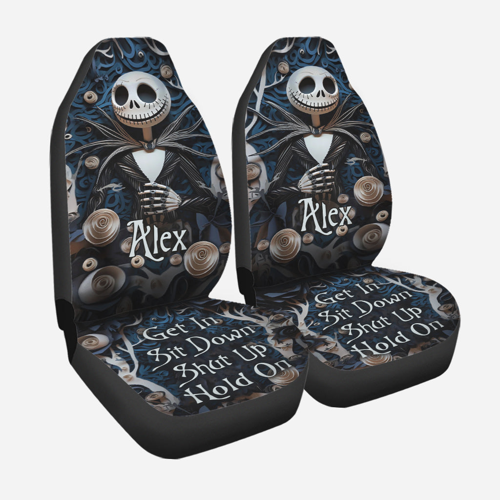 Personalized Nightmare Seat Covers Custom Name Gift for Halloween Seat Covers GradoCreations