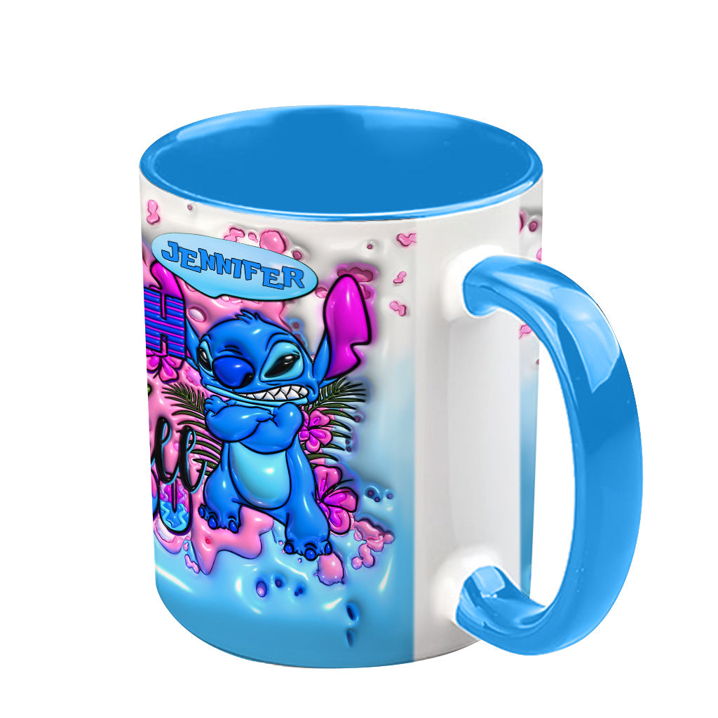 Personalized Ohana Accent Mug Custom Name Unique Gift Accent Mug GradoCreations