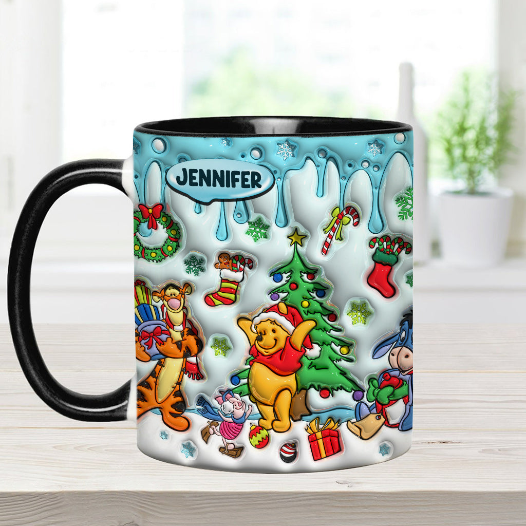 Personalized Christmas Accent Mug with Name for Mom or Dad Accent Mug GradoCreations