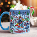 Personalized Merry Stitchmas Ohana Accent Mug Gift for Mom Accent Mug GradoCreations
