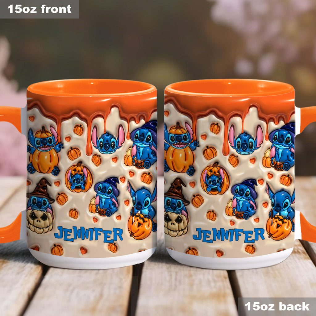 Personalized Halloween Accent Mug with Ohana Design for Kids Accent Mug GradoCreations