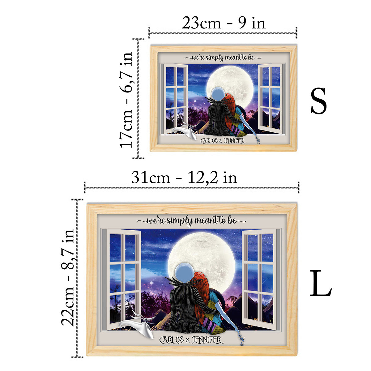 Personalized Light Photo Frame Custom Couple Gift for Anniversary Light Photo Frame GradoCreations
