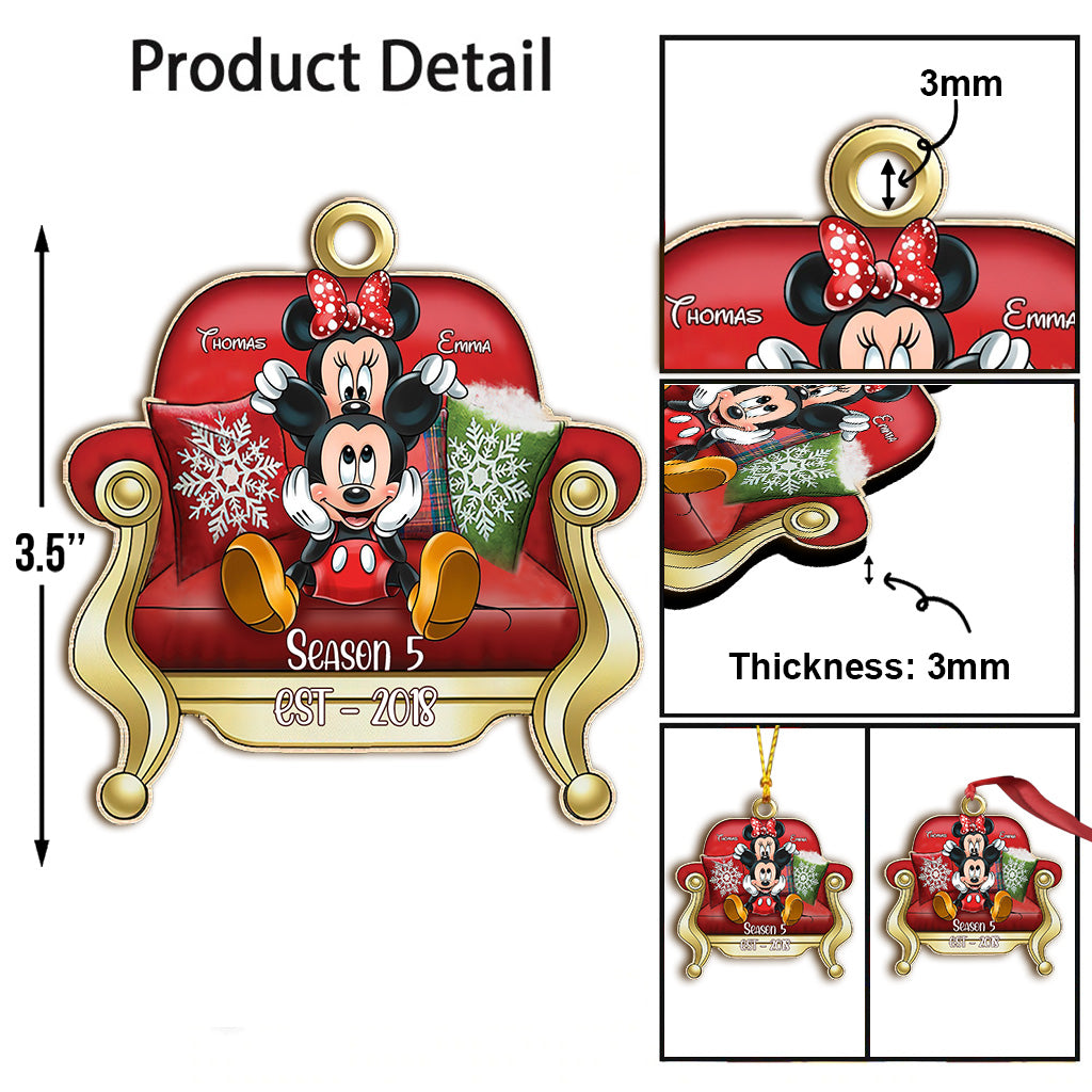 Personalized One-sided Mouse Ornament Custom Family Gift for Christmas One-sided Ornament GradoCreations