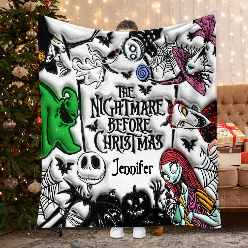Personalized Nightmare Before Christmas Blanket Gift for Kids Blanket GradoCreations