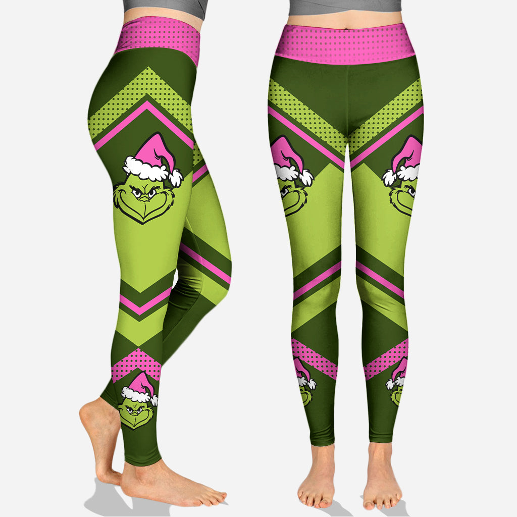 Personalized Grinch Hoodie and Leggings Christmas Outfit Hoodie & Leggings GradoCreations