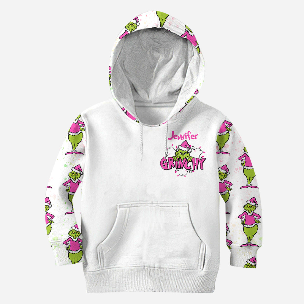 Personalized Grinch Hoodie and Leggings Christmas Outfit Hoodie & Leggings GradoCreations