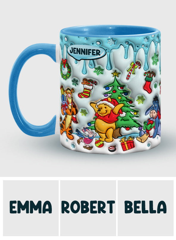 Personalized Christmas Accent Mug with Name for Mom or Dad Accent Mug GradoCreations