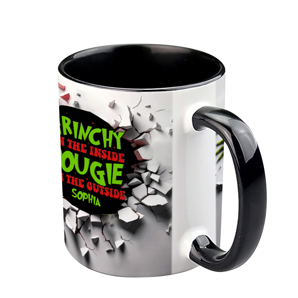 Personalized Christmas Accent Mug with Grinch Design for Holiday Gifts Accent Mug GradoCreations