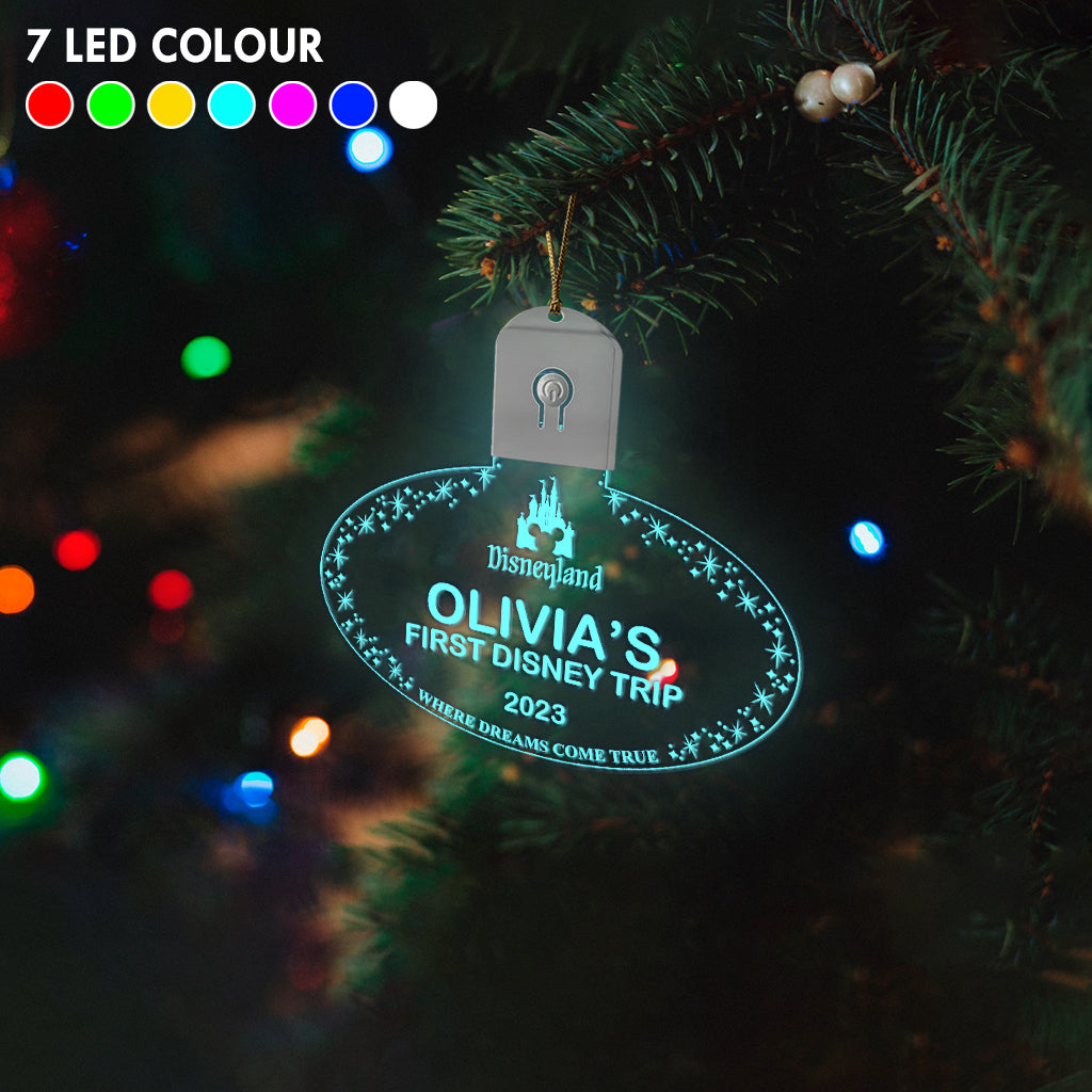 Personalized LED Acrylic Ornament with Custom Name for Christmas Led Acrylic Ornament GradoCreations