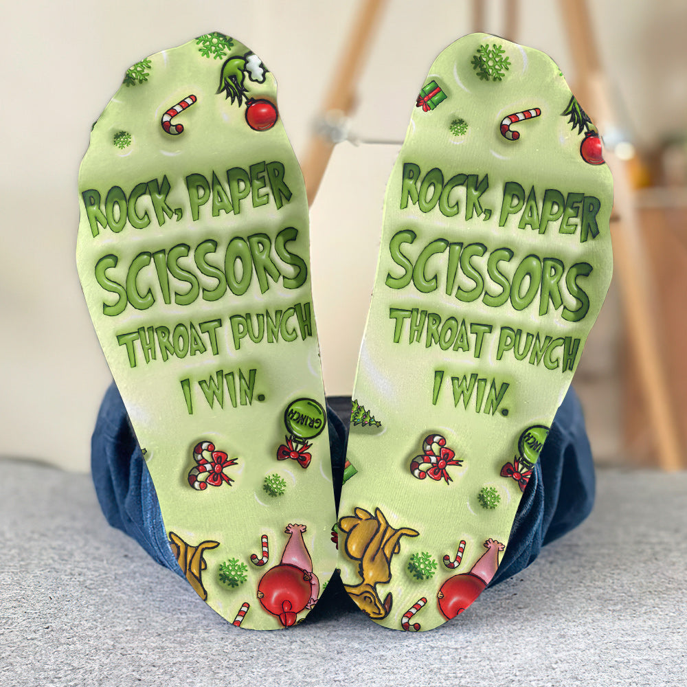 Personalized Christmas Socks with Grinch Design for Kids & Adults Socks GradoCreations