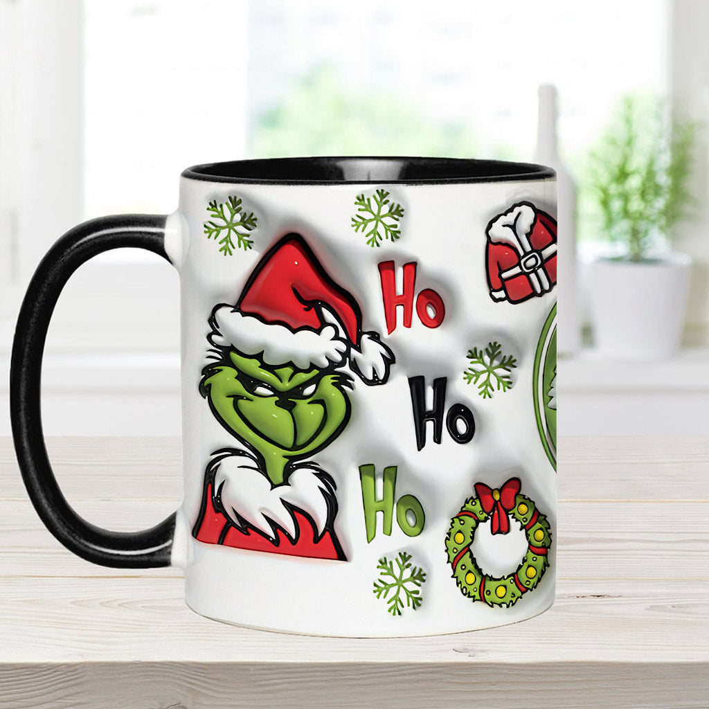 Personalized Grinch Accent Mug Custom Name Holiday Gift Accent Mug GradoCreations