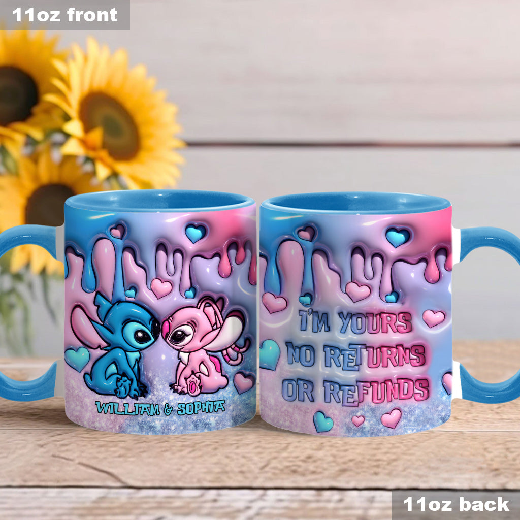 Personalized Ohana Accent Mug Custom Names Gift for Couple Accent Mug GradoCreations