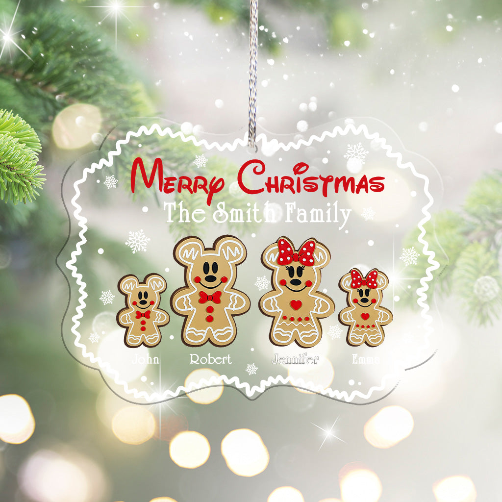 Personalized Christmas Ornament Custom Family Gift Acrylic 3mm One-sided Ornament GradoCreations