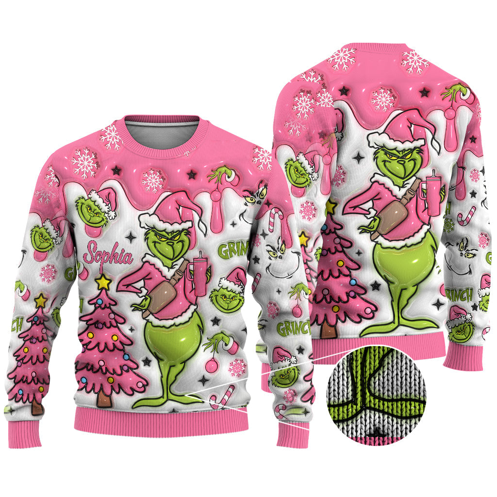 Personalized Merry Grinchmas Ugly Sweater for Christmas Gift Ugly Sweater GradoCreations