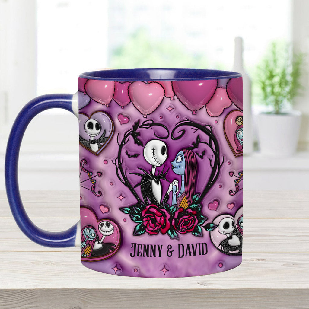 Personalized Nightmare Accent Mug Custom Name Gift for Couples Accent Mug GradoCreations