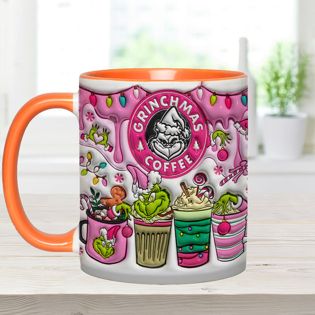 Personalized Grinchmas Coffee Accent Mug Custom Gift for Christmas Accent Mug GradoCreations