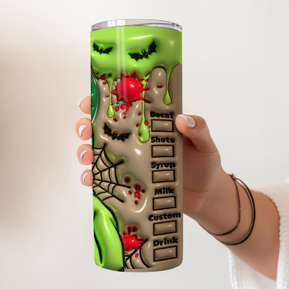 Personalized Halloween Tumbler Unique Gift for Her or Him Skinny Tumbler GradoCreations