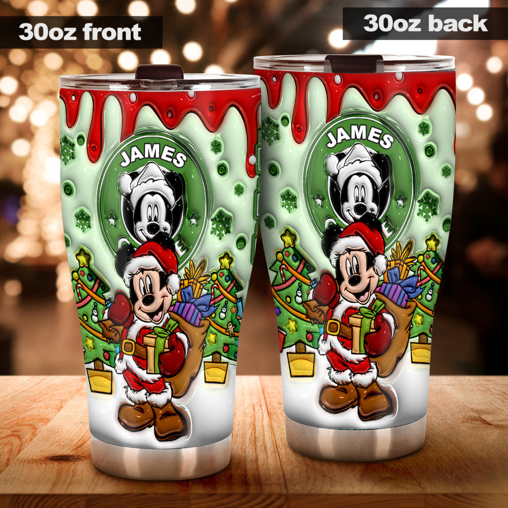 Personalized Christmas Mouse Tumbler Custom Name Gift Tumbler GradoCreations