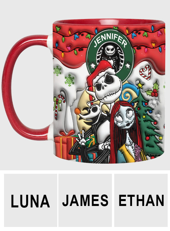 Personalized Nightmare Accent Mug Custom Name Gift for Halloween Accent Mug GradoCreations