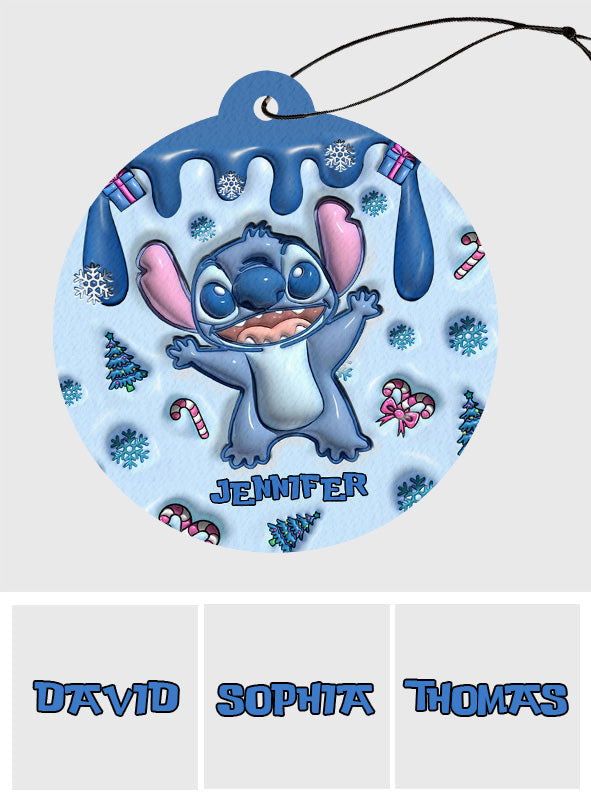 Personalized Ohana Circle Air Freshener Christmas Gift Circle Air Freshener GradoCreations