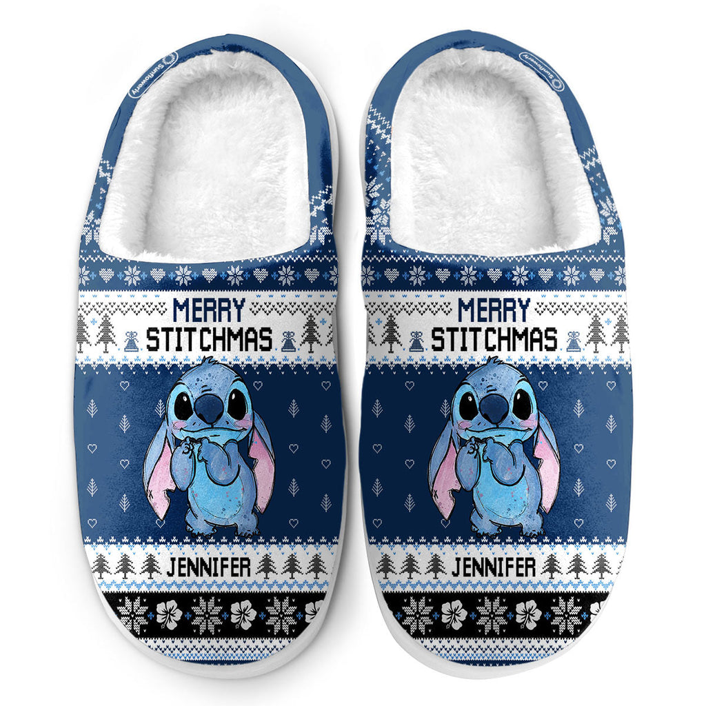Personalized Ohana Slippers with Custom Name for Christmas Gift Slippers GradoCreations
