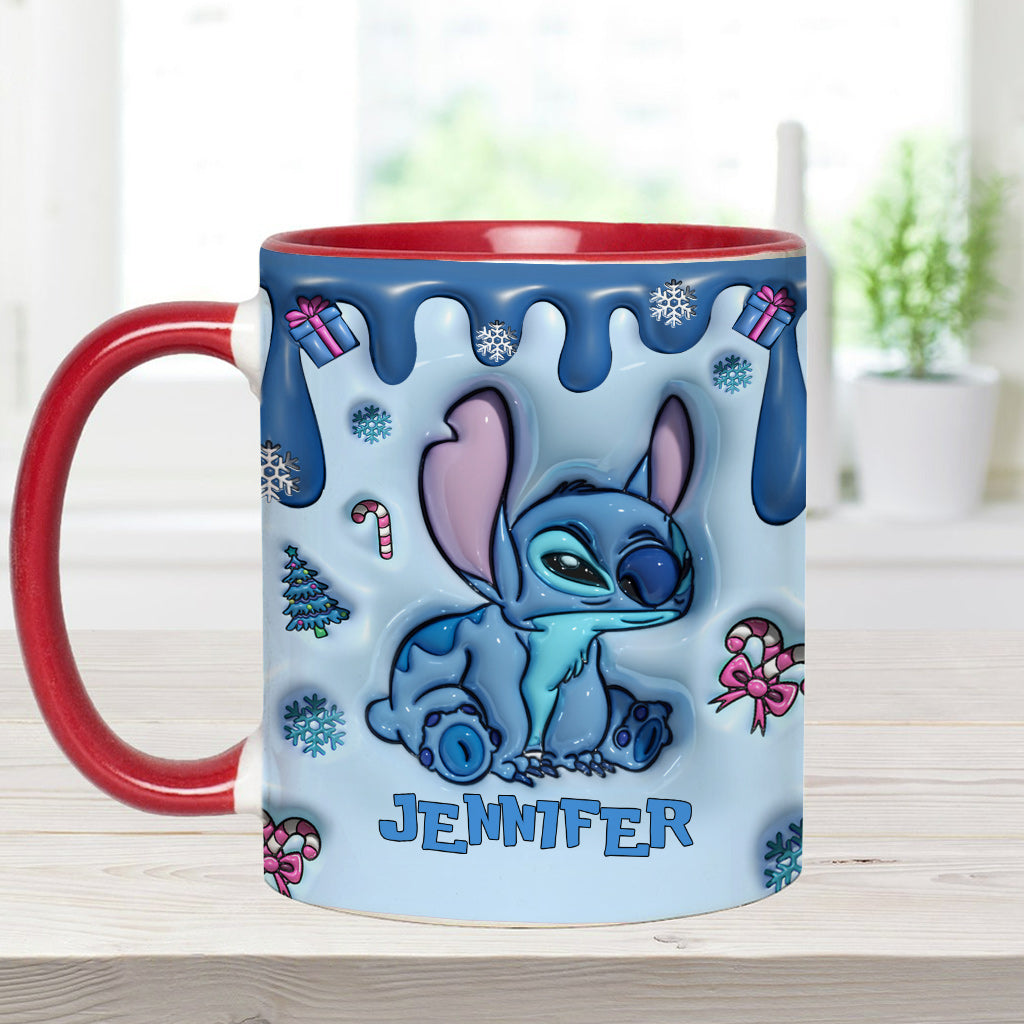 Personalized Ohana Accent Mug Custom Name Birthday Gift Accent Mug GradoCreations