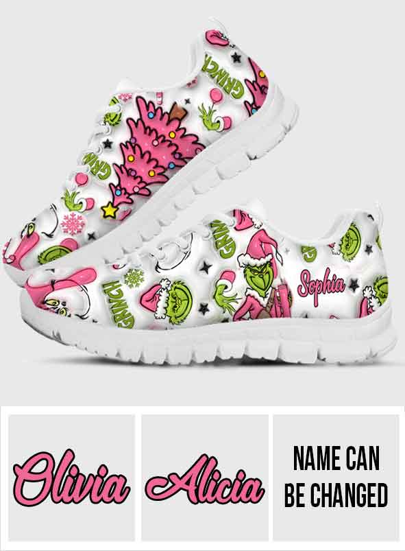 Personalized Grinch Sneakers Custom Name Gift for Christmas Sneakers GradoCreations