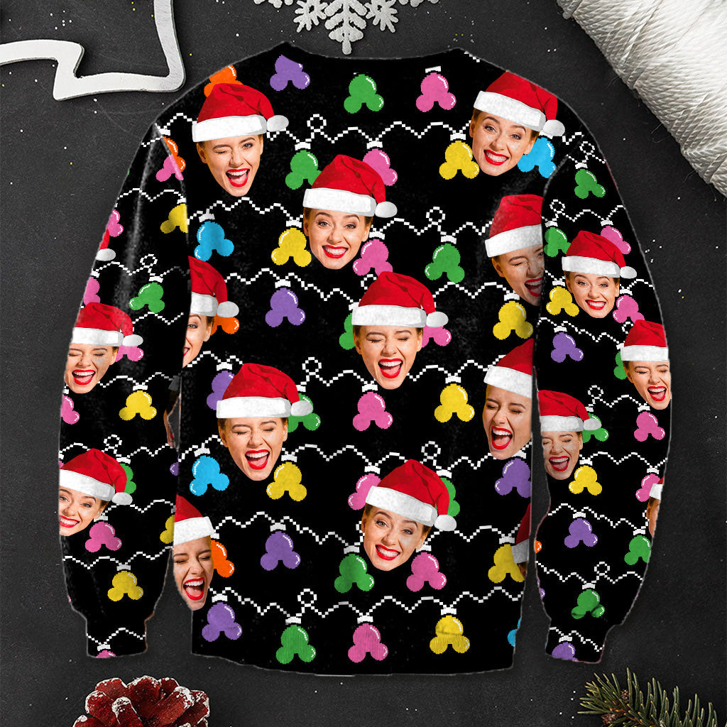 Personalized Merry Christmas Mouse Ear Ugly Sweater Gift Ugly Sweater GradoCreations