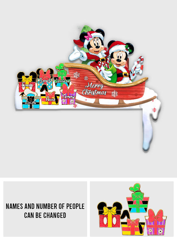 Personalized Merry Christmas Mouse Door Frame Decoration Door Frame Decoration GradoCreations