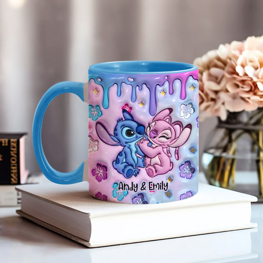 Personalized Ohana Accent Mug Custom Name Gift for Partner Accent Mug GradoCreations