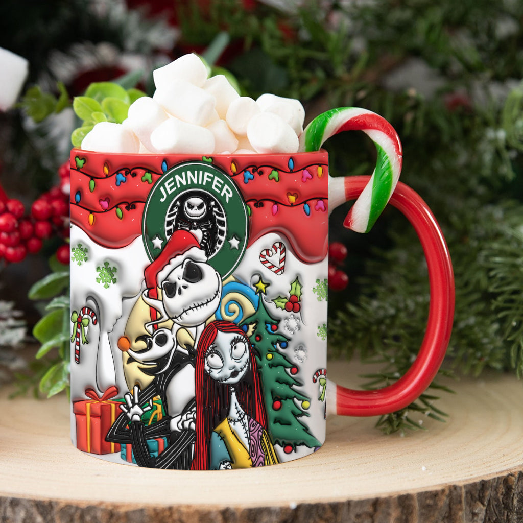 Personalized Nightmare Accent Mug Custom Name Gift for Halloween Accent Mug GradoCreations