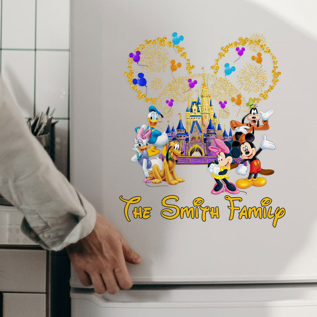 Personalized Merry Christmas Mouse Decal Die Cut for Family Decal Die Cut GradoCreations
