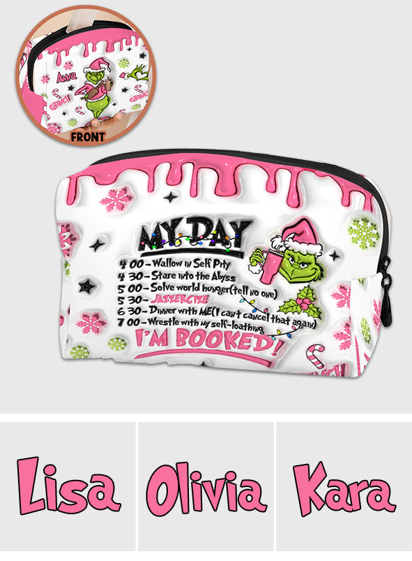 Personalized Christmas Makeup Bag Custom Name Gift Makeup Bag GradoCreations