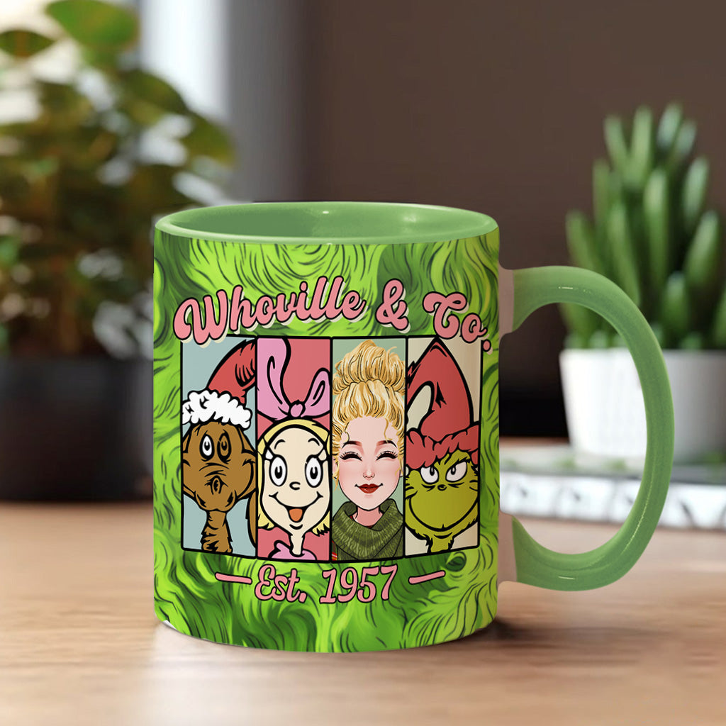 Personalized Holiday Accent Mug Custom Name Whoville Gift Accent Mug GradoCreations