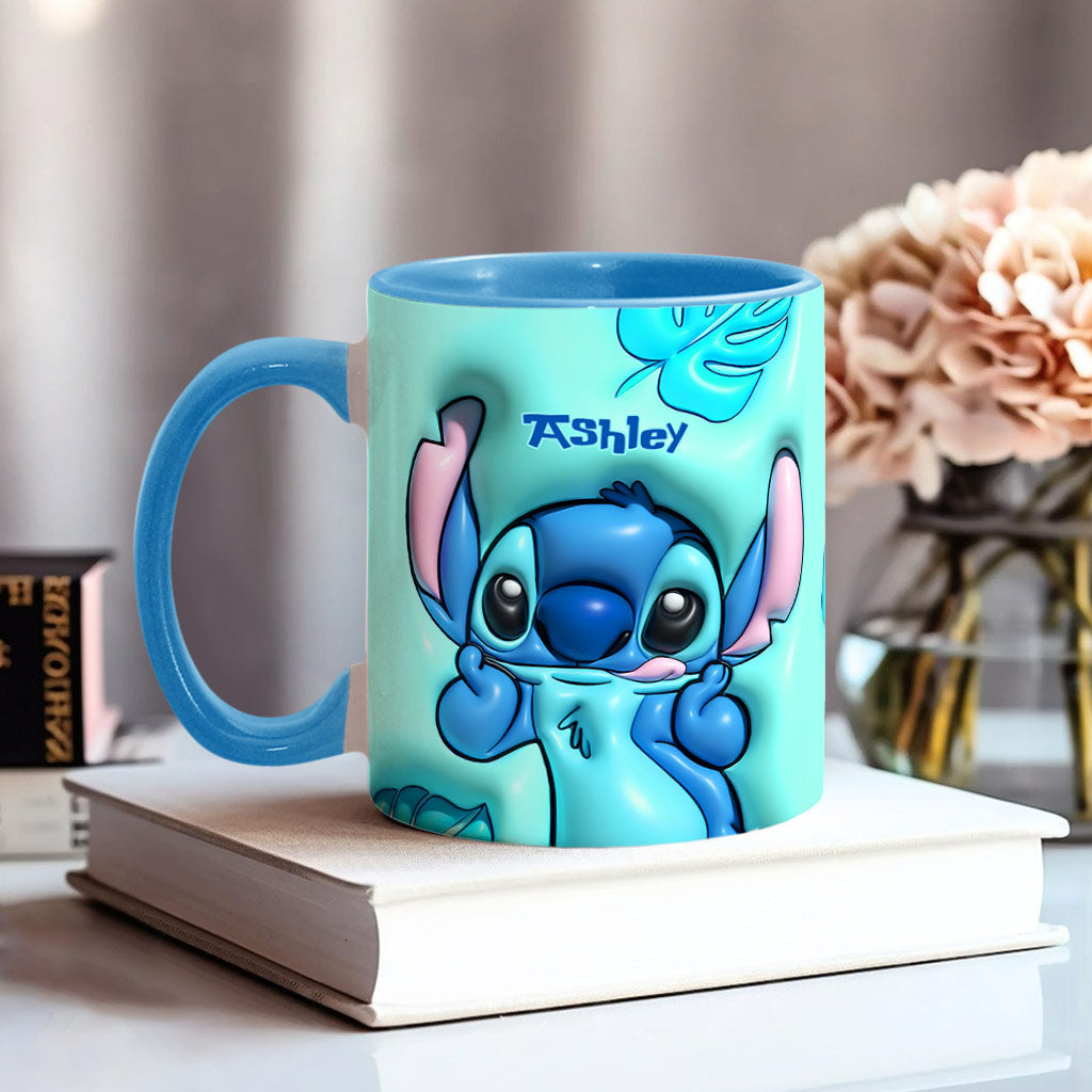 Personalized Ohana Accent Mug Custom Name Gift for Mom Accent Mug GradoCreations